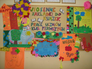 Zakładki do książek - propozycje uczniów klas I Wiosenne zakładki do książek